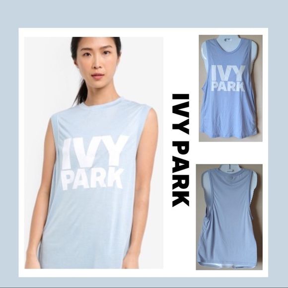 IVY PARK Tops - Ivy Park Baby Blue Super Soft Oversized Tank Top S
